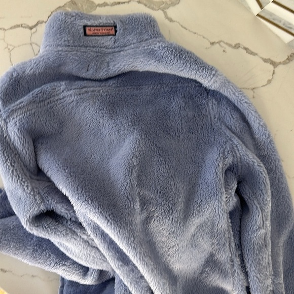 Vineyard Vines Plush Teddy Classic Shep Shirt Size Small NWOT IN Blue Fleece - Picture 7 of 10